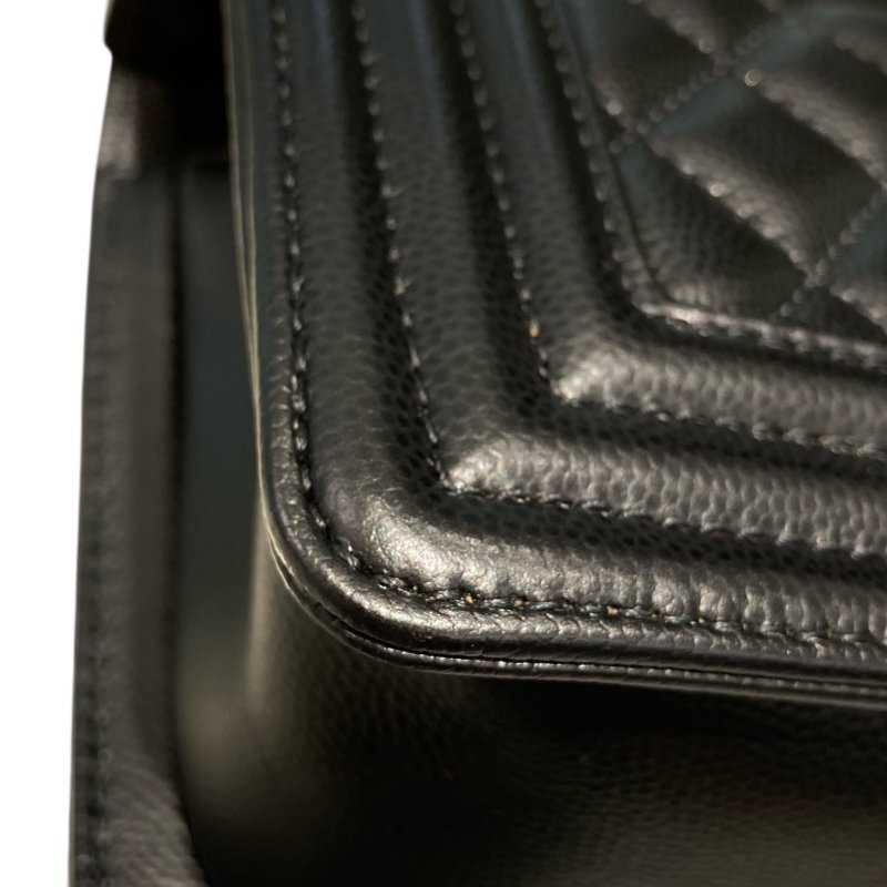 CHANEL 香奈兒 BOY20 黑色 銀扣-8