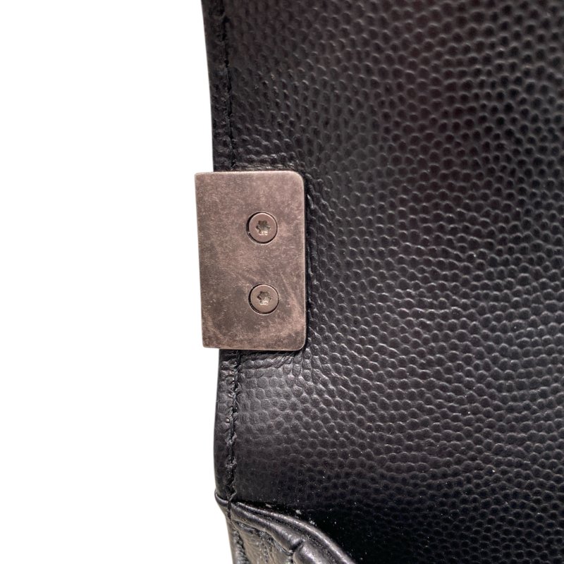 CHANEL 香奈兒 BOY20 黑色 銀扣-15