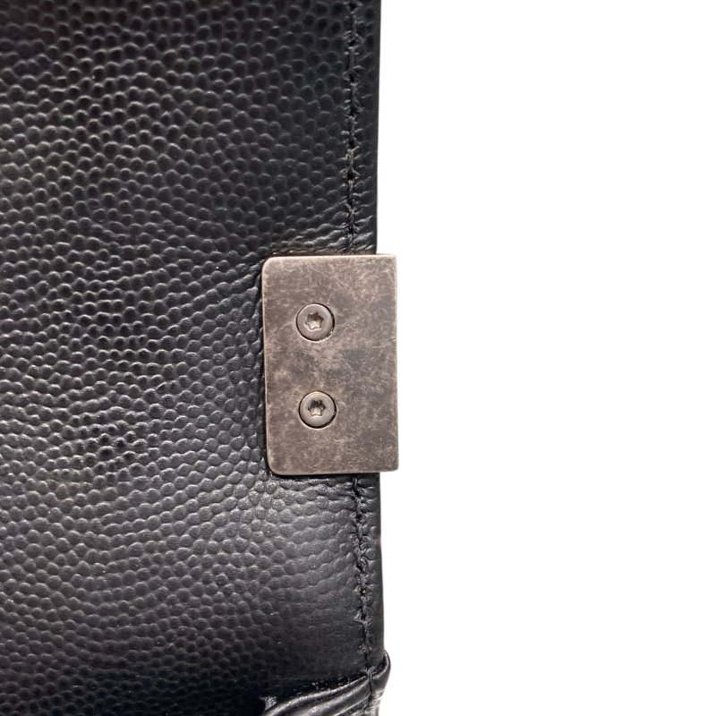 CHANEL 香奈兒 BOY20 黑色 銀扣-16