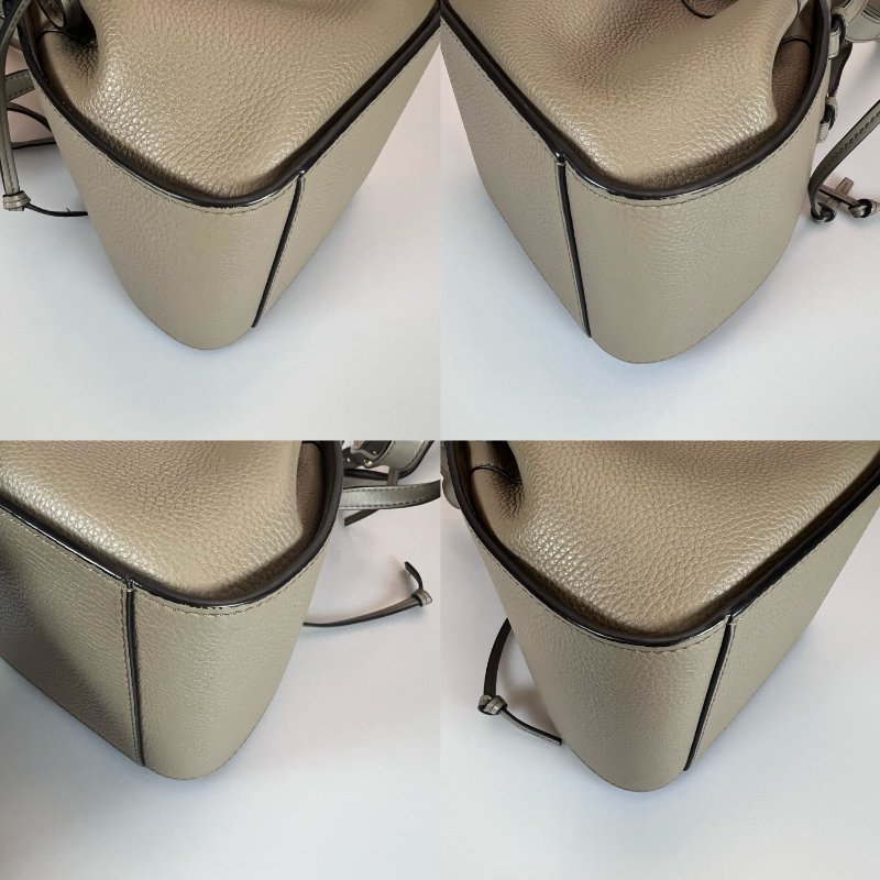 LOEWE 052217 抹茶色粒面牛皮吊床包MINI-8