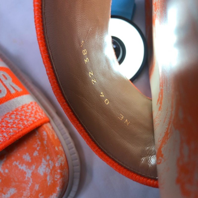 閒置新 未使用 迪奧/Dior 動物園拖鞋 38.5碼 附件:塵袋-4