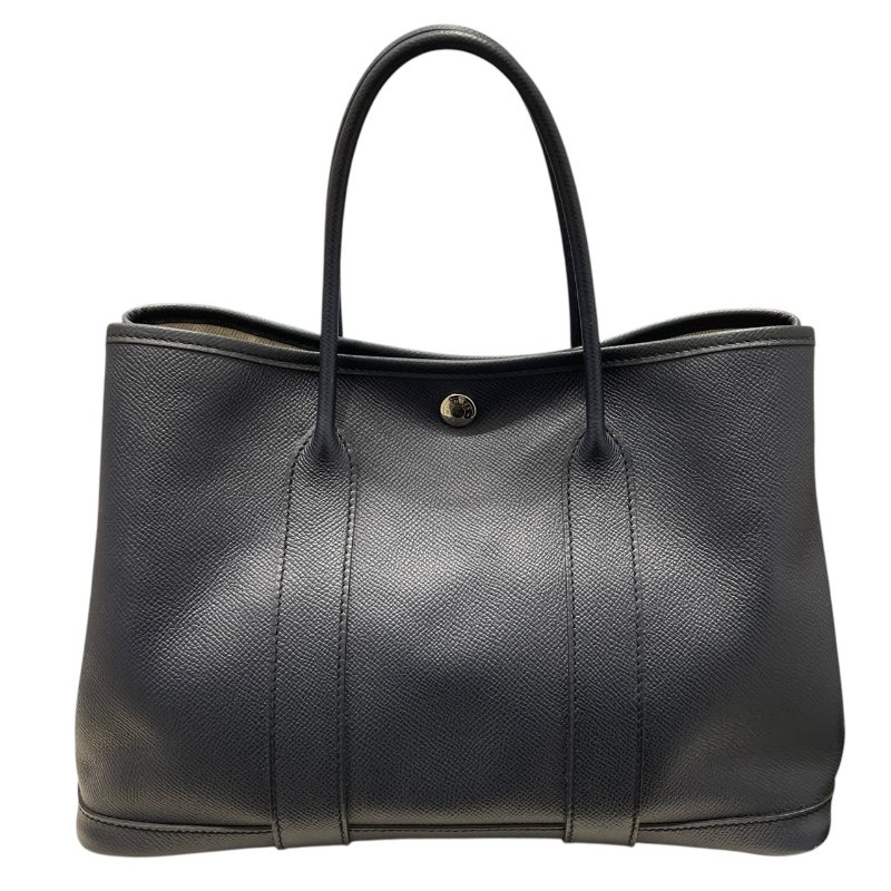 HERMES 愛馬仕 GARDEN PARTY 30 托特包 EPSOM皮 深藍色系 銀釦-1