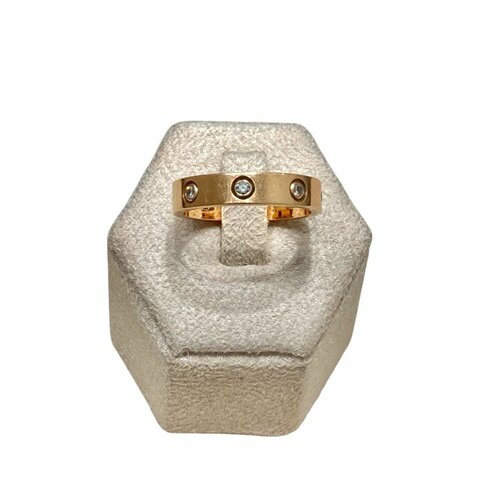 CARTIER 卡地亞 LOVE RING環圈帶鑽 18K SIZE:51