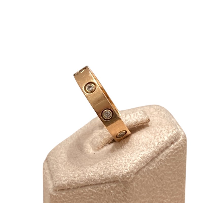 CARTIER 卡地亞 LOVE RING環圈帶鑽 18K SIZE:51-1