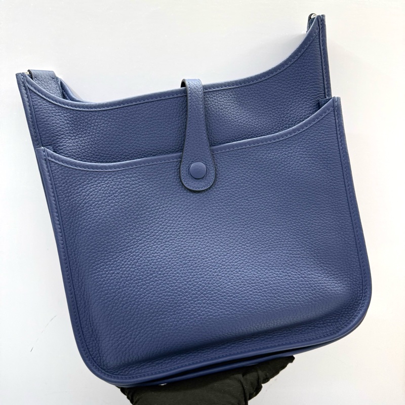 HERMES 愛馬仕 7E布萊頓藍EVELYN III 29 PM  斜背包 C刻-1
