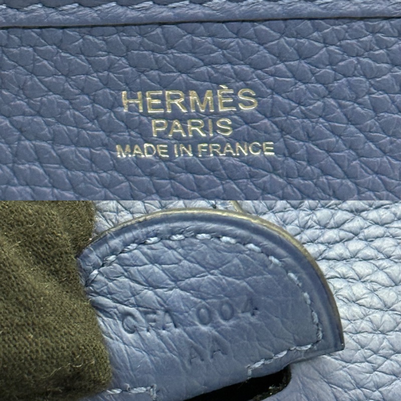 HERMES 愛馬仕 7E布萊頓藍EVELYN III 29 PM  斜背包 C刻-6