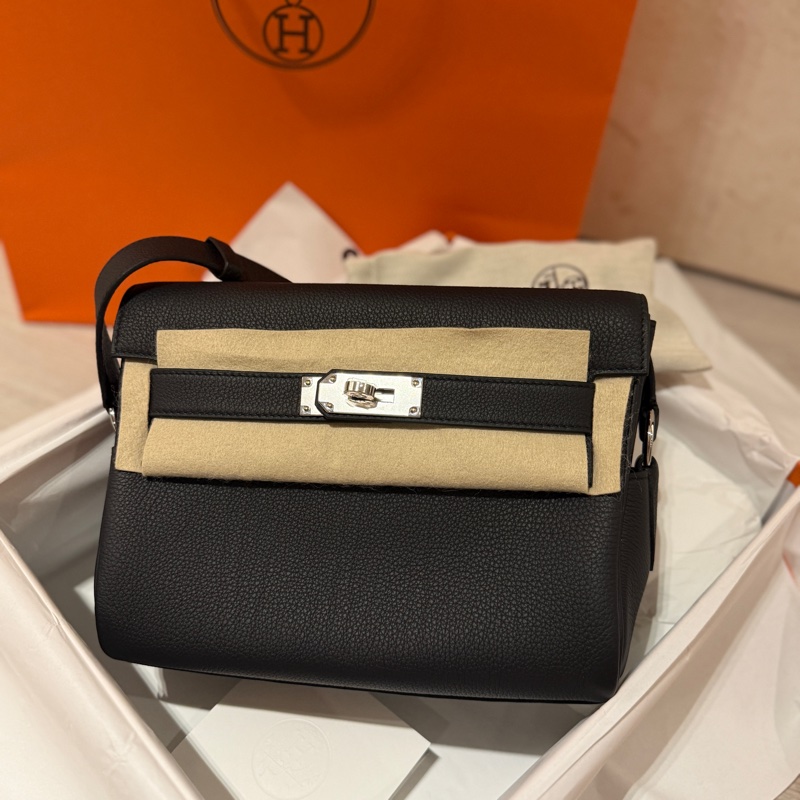 愛馬仕 凱莉 郵差包 Hermes Kelly messenger 黑-10