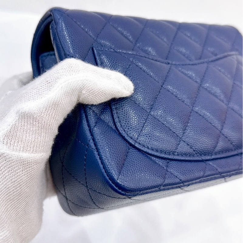 莉亞精品♡Chanel荔枝藍方胖子 二手-11