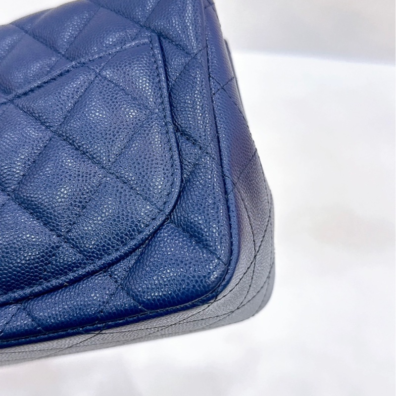 莉亞精品♡Chanel荔枝藍方胖子 二手-12