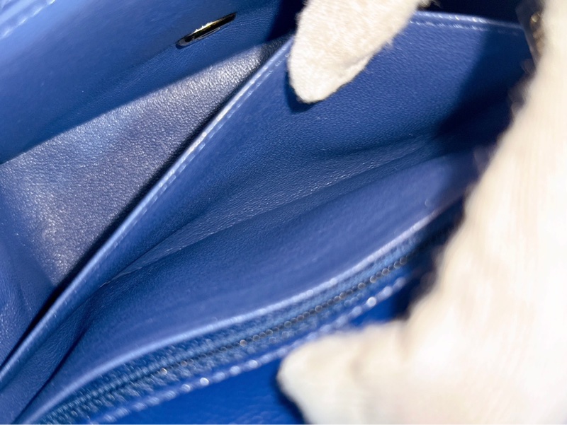 莉亞精品♡Chanel荔枝藍方胖子 二手-15