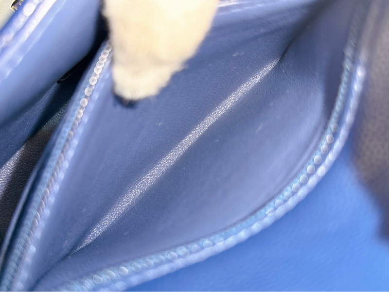 莉亞精品♡Chanel荔枝藍方胖子 二手-16