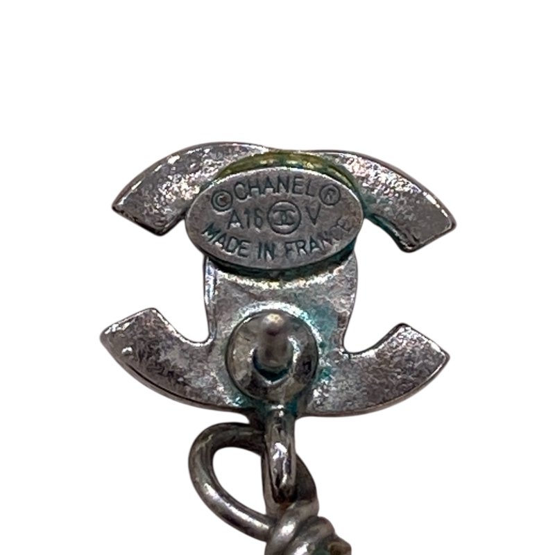 CHANEL 香奈兒 A36138 LOGO STRASS PEARL 珍珠含鑽垂墜耳環-5