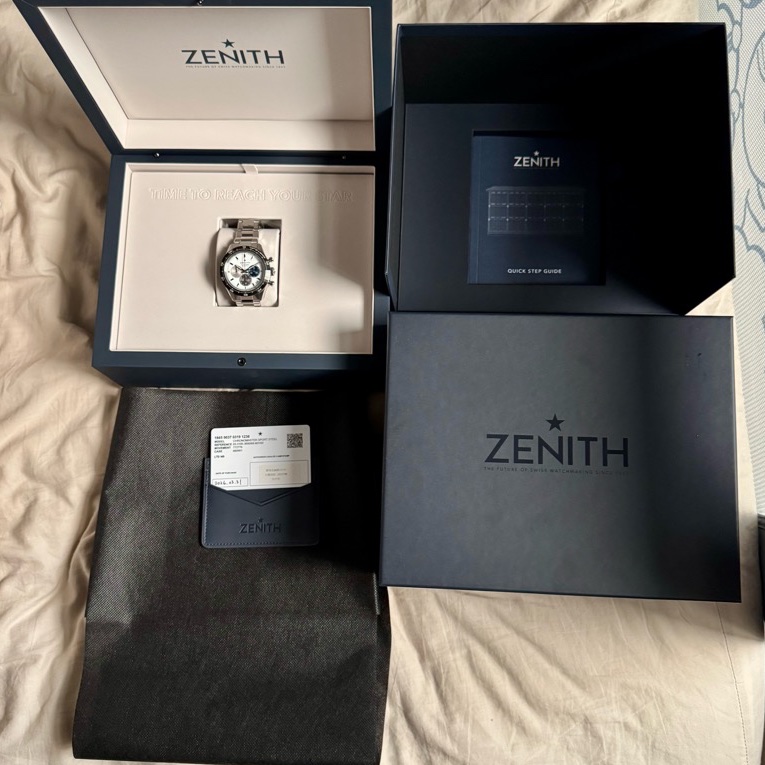 Zenith 真力時 Chronomaster Sport 白面 El Primero三色計時｜盒單齊全-10