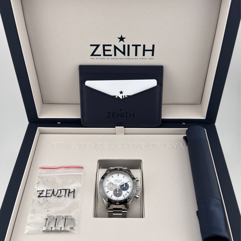 Zenith 真力時 Chronomaster Sport 白面 El Primero三色計時|盒單齊全-1