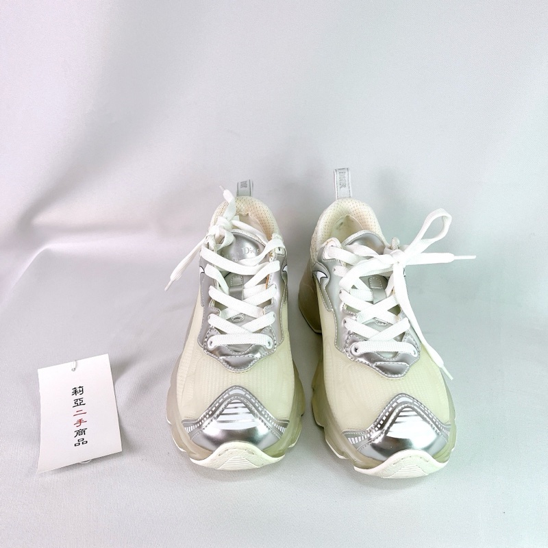 莉亞精品♡Dior銀白運動鞋36 二手-2