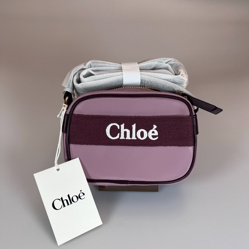 全新品CHLOE 藕紫相機包-0