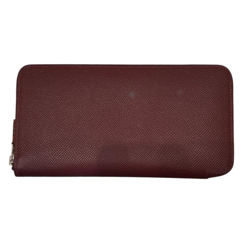 HERMERS 愛馬仕 SILK IN 絲巾長夾 EPSOM 皮革 酒紅色 銀釦-1