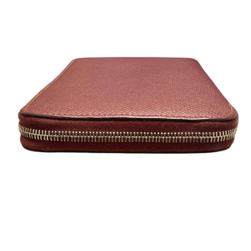 HERMERS 愛馬仕 SILK IN 絲巾長夾 EPSOM 皮革 酒紅色 銀釦-2