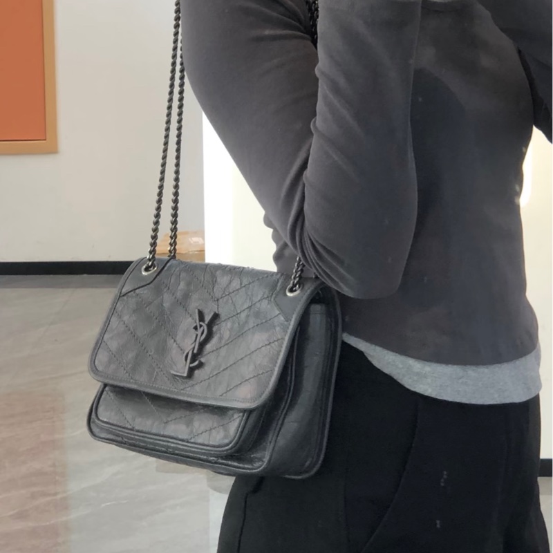 ෆ YSL NIKI BABY灰色🈶收據-2