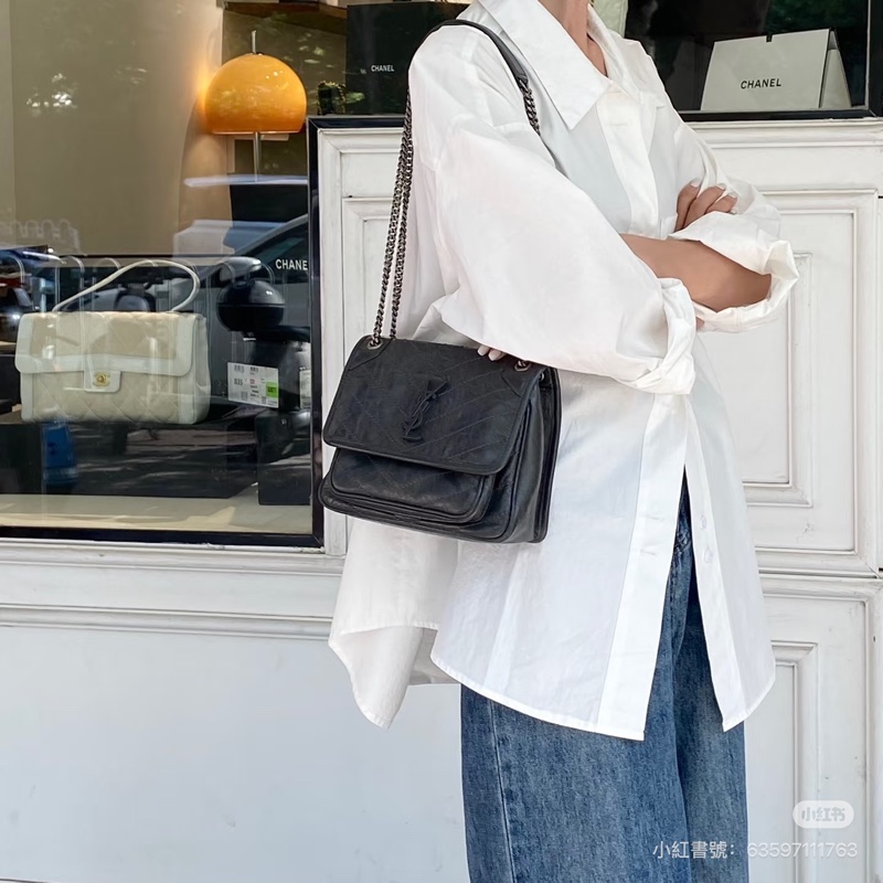 ෆ YSL NIKI BABY灰色🈶收據-4