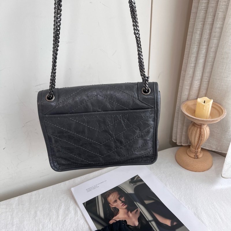 ෆ YSL NIKI BABY灰色🈶收據-7