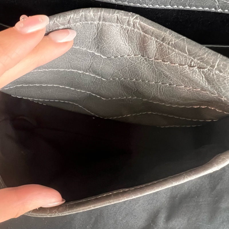 ෆ YSL NIKI BABY灰色🈶收據-16