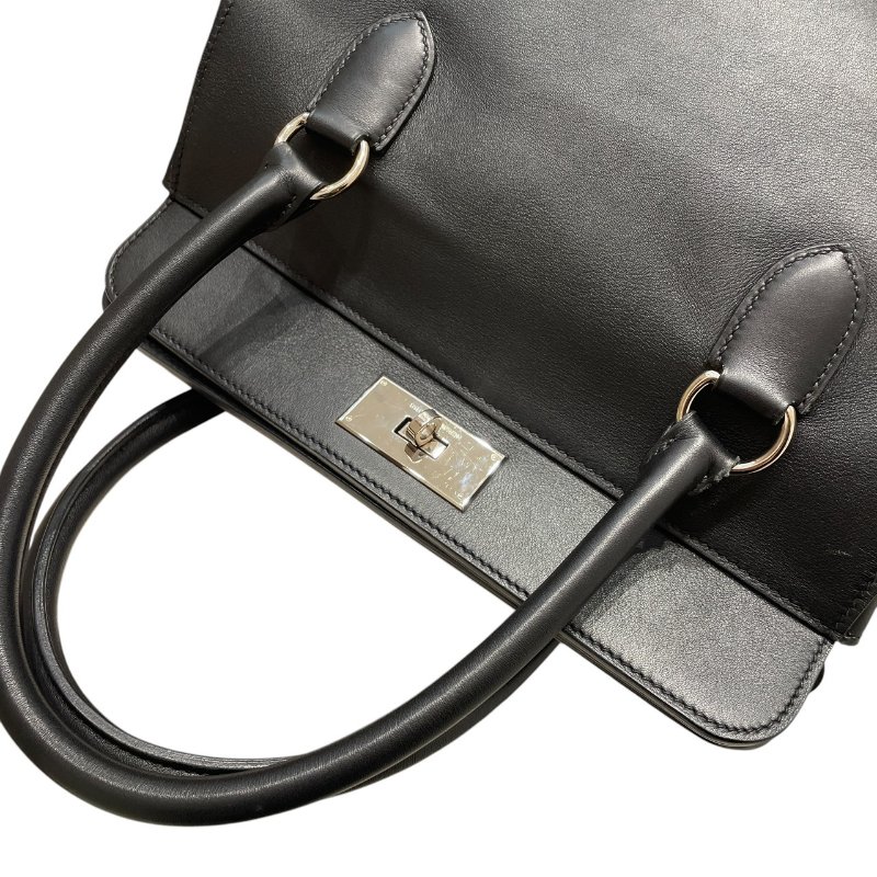 HERMES 愛馬仕 TOOLBOX 26 兩用包 皮革 黑色 銀釦-10