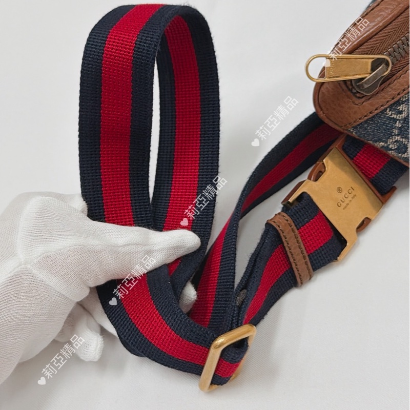 莉亞精品♡Gucci深藍腰包 二手-11