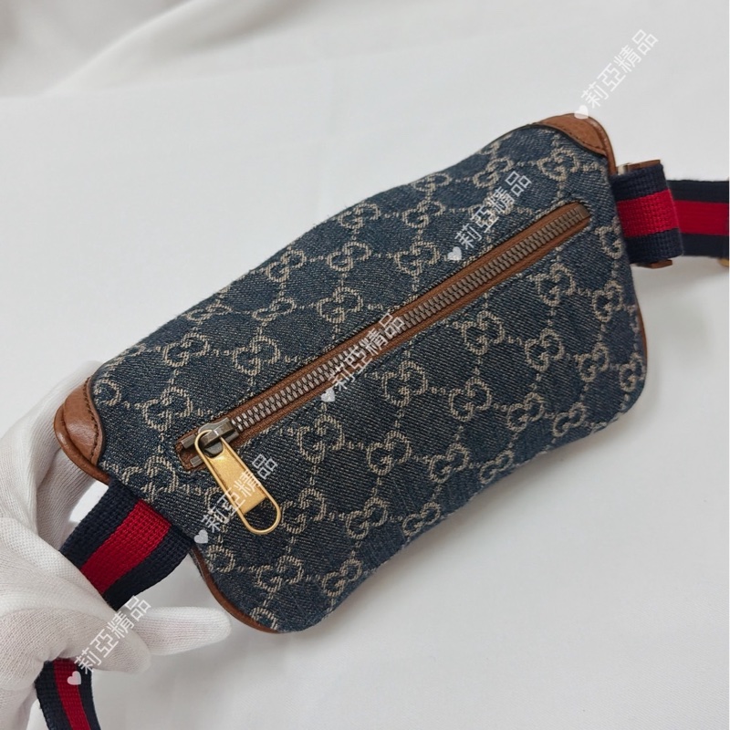 莉亞精品♡Gucci深藍腰包 二手-3