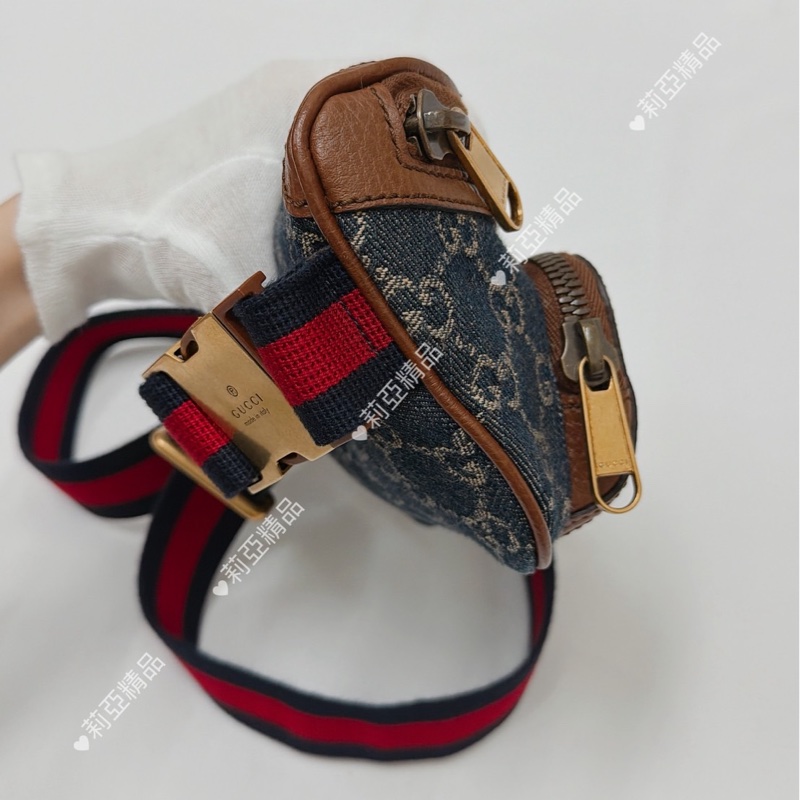 莉亞精品♡Gucci深藍腰包 二手-6