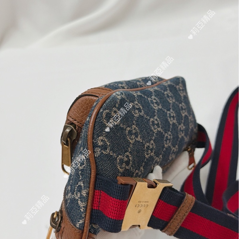 莉亞精品♡Gucci深藍腰包 二手-9