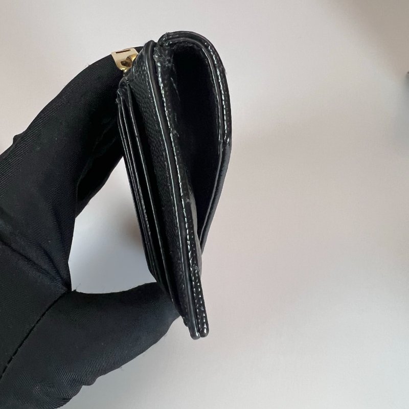 YSL 612808 黑魚子醬卡包-3