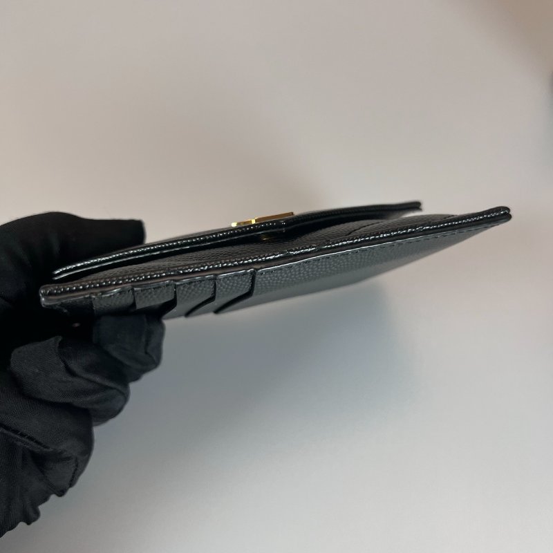 YSL 612808 黑魚子醬卡包-4