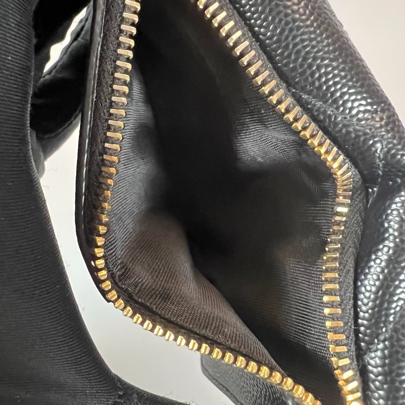 YSL 612808 黑魚子醬卡包-6