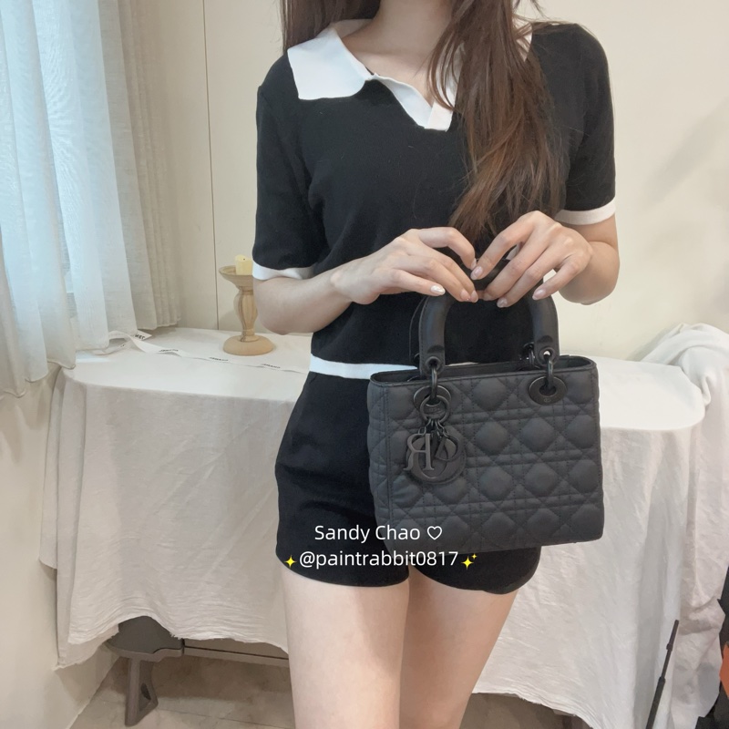 ෆ Dior 四格黛妃 黑色🈶保卡-0