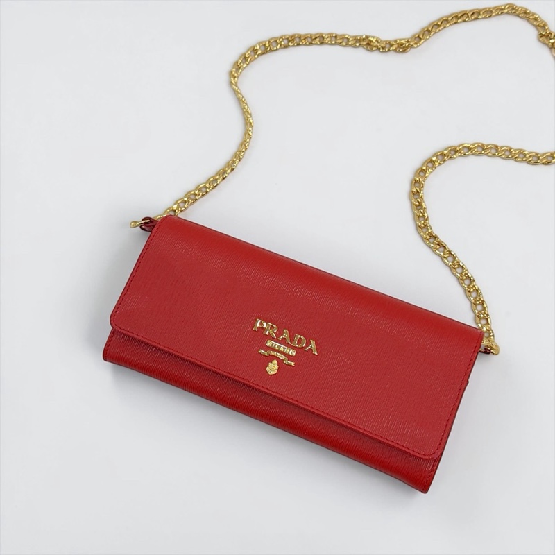 莉亞精品♡Prada woc 紅 二手美包-0