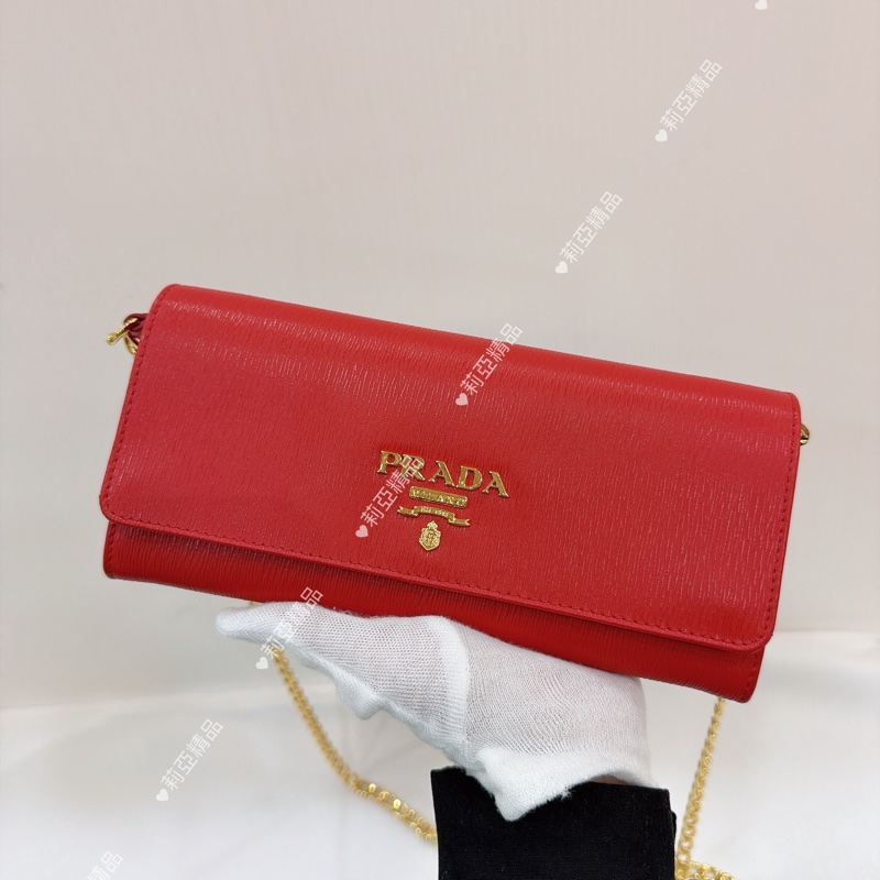 莉亞精品♡Prada woc 紅 二手美包-2