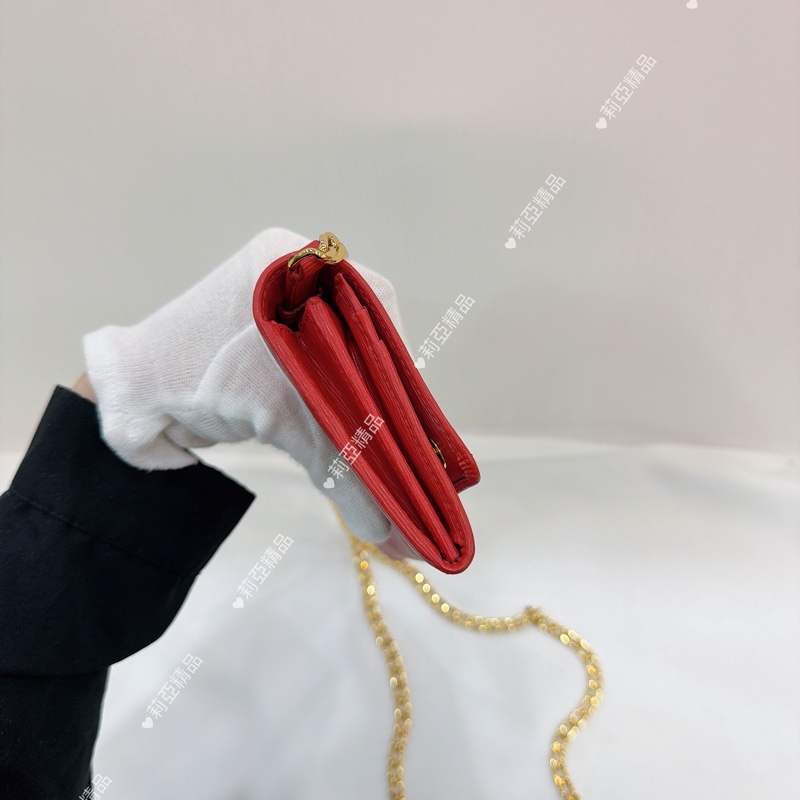 莉亞精品♡Prada woc 紅 二手美包-6