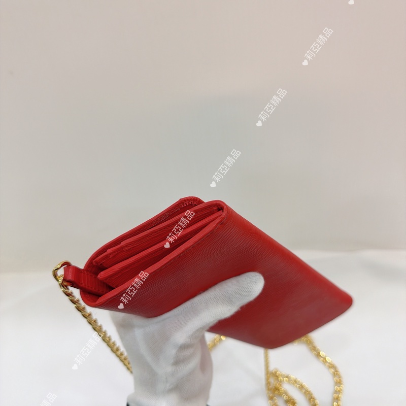 莉亞精品♡Prada woc 紅 二手美包-8