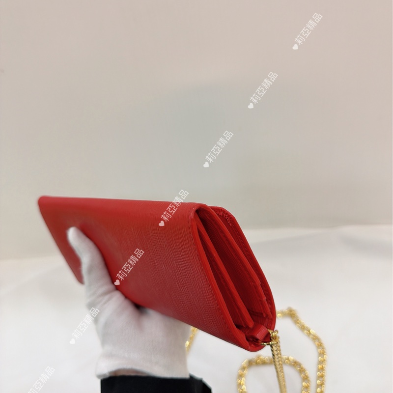 莉亞精品♡Prada woc 紅 二手美包-9