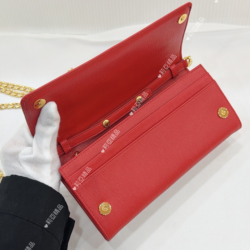 莉亞精品♡Prada woc 紅 二手美包-13
