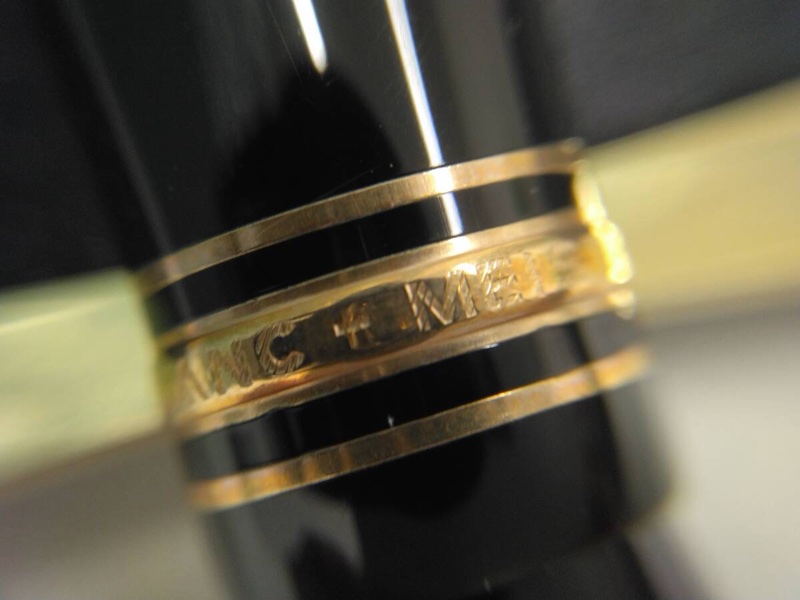 真品 萬寶龍 MONTBLANC MEISTERSTUCK No146 4810 鋼筆 14K 筆尖 黑金 F尖 盒單齊-7