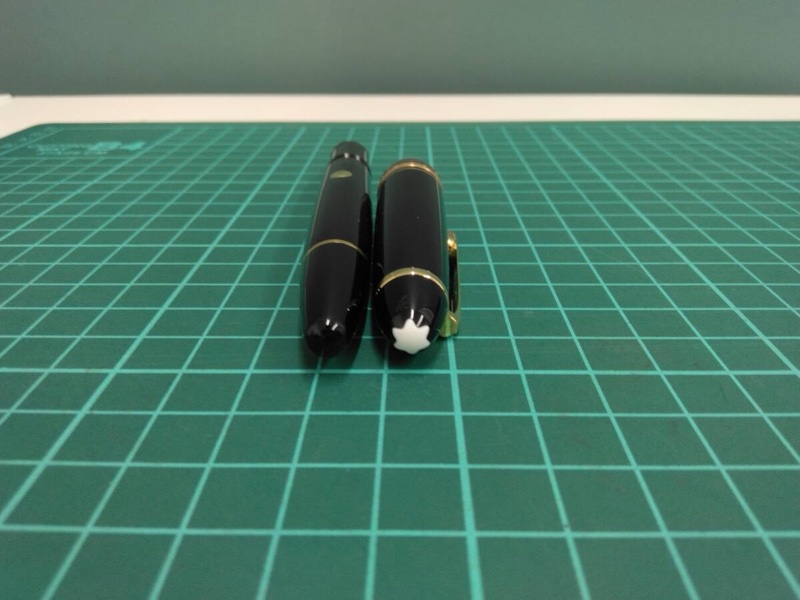 真品 萬寶龍 MONTBLANC MEISTERSTUCK No146 4810 鋼筆 14K 筆尖 黑金 F尖 盒單齊-9