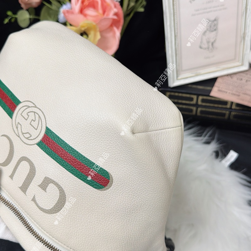 莉亞精品♡Gucci 白色胸包 二手美包-10