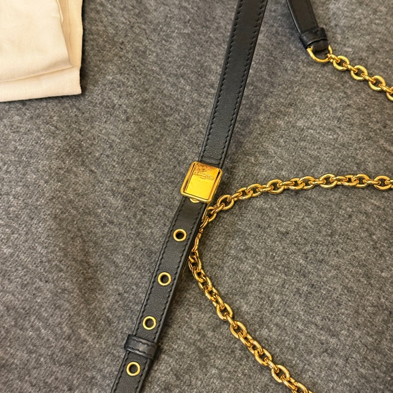 有購證發票!Dior Montaigne 新款橫版小號 全皮黑-3