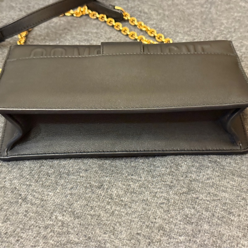 有購證發票!Dior Montaigne 新款橫版小號 全皮黑-8