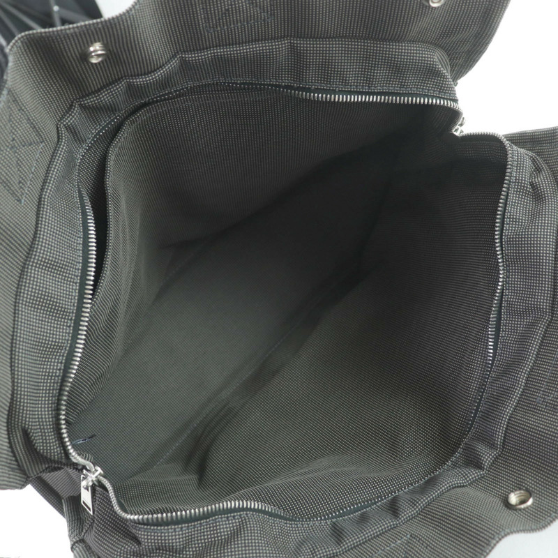 愛馬仕 Herline MM 帆布手提包,銀色五金配件,H 標誌,Sellier 紐扣,灰色,法國製造,女士款。-4