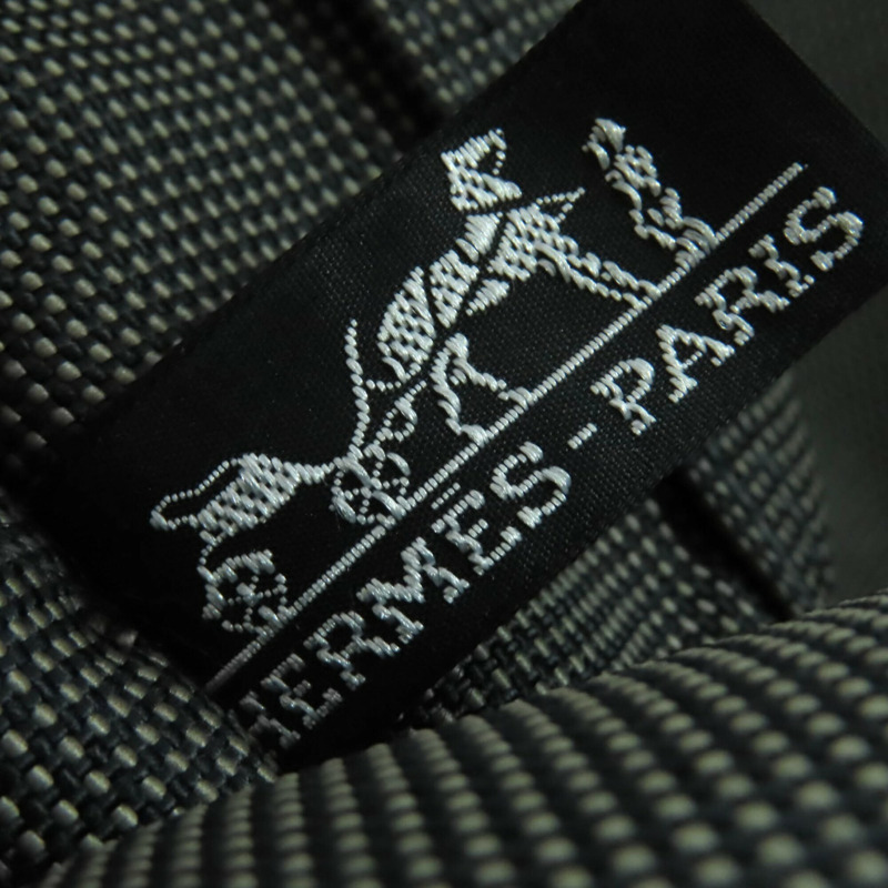 愛馬仕 Herline MM 帆布手提包,銀色五金配件,H 標誌,Sellier 紐扣,灰色,法國製造,女士款。-10