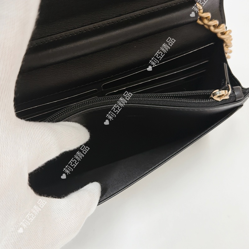 莉亞精品♡Chanel Boy woc黑金 二手美包-16