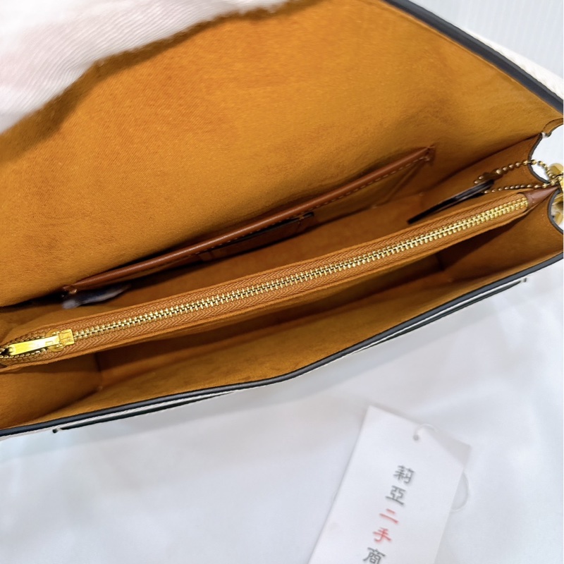 莉亞精品♡ Coach 米白肩背包/斜背包 二手-6